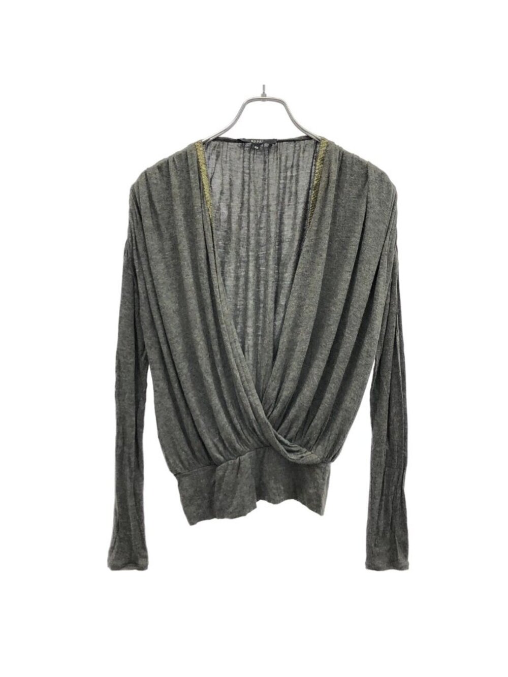 Gucci Sequin Design Knit Top Gray Sweater XS